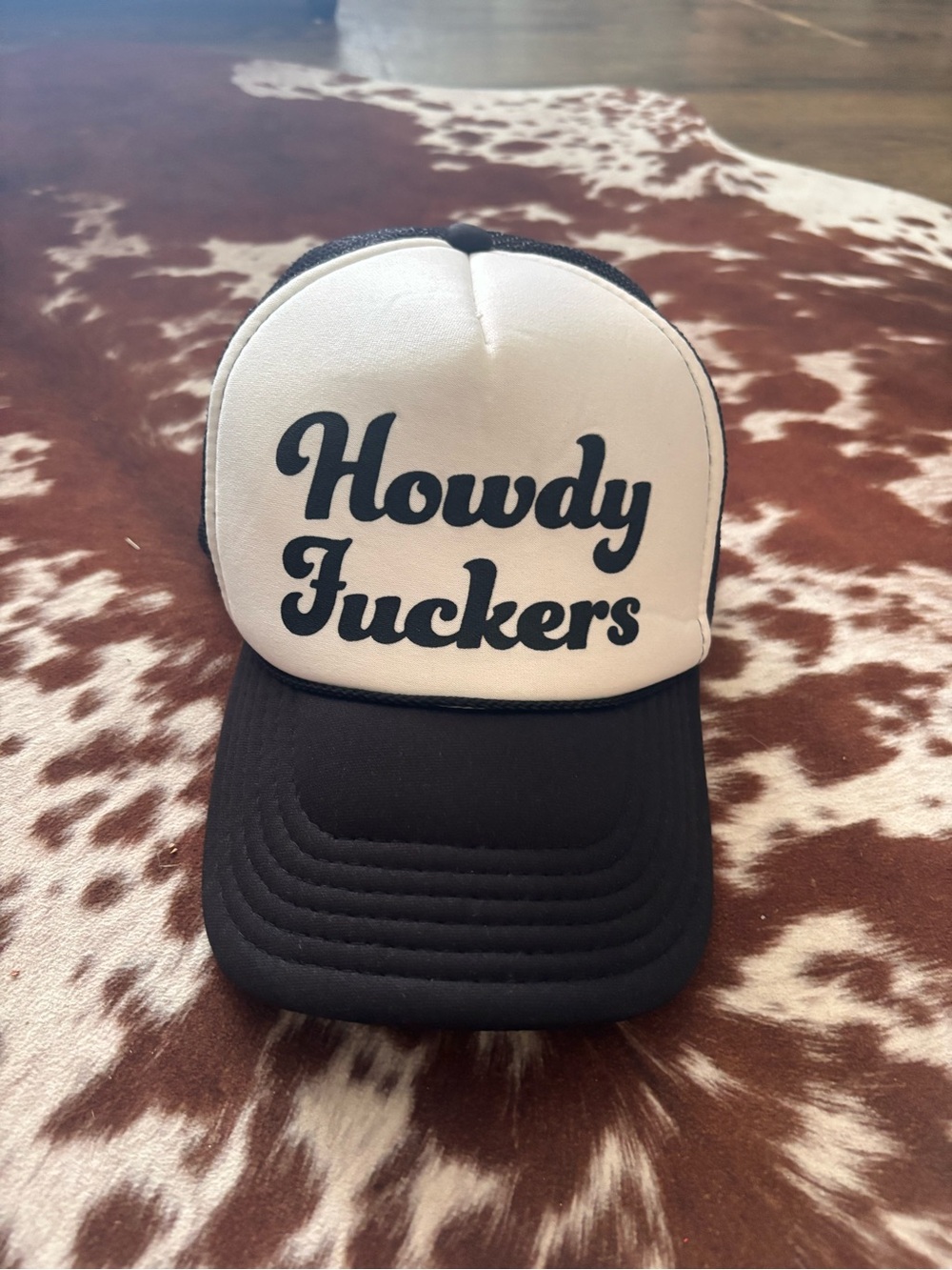 Black & White Trucker Hat Austin Meade concert hat 2022